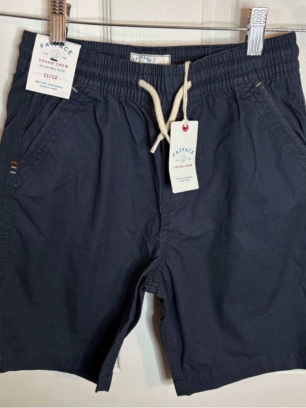 Fat Face Boys Navy Drawstring Shorts